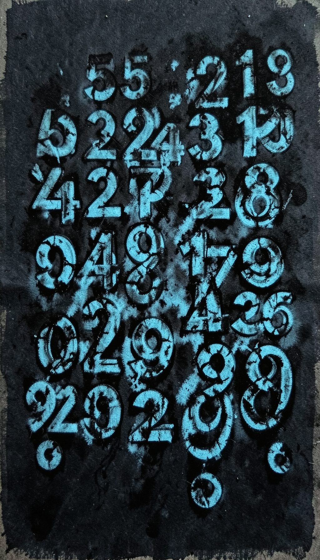 Ilustração abstrata em tons de ciano e preto formando uma matriz de dígitos flutuantes sobre fundo escuro, com atmosfera tecnológica e futurista.